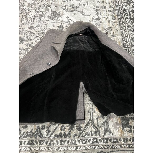 Vintage John Weitz by Casualcraft Mens Vintage Grey Wool Pea Coat Trench coat Si - Picture 3 of 11